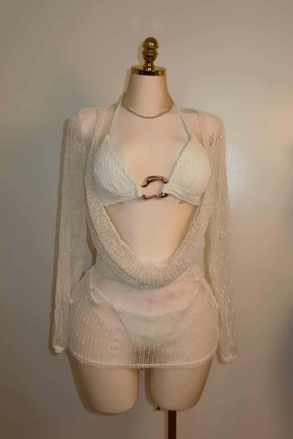 The Pearl White Classic Bikini Set
