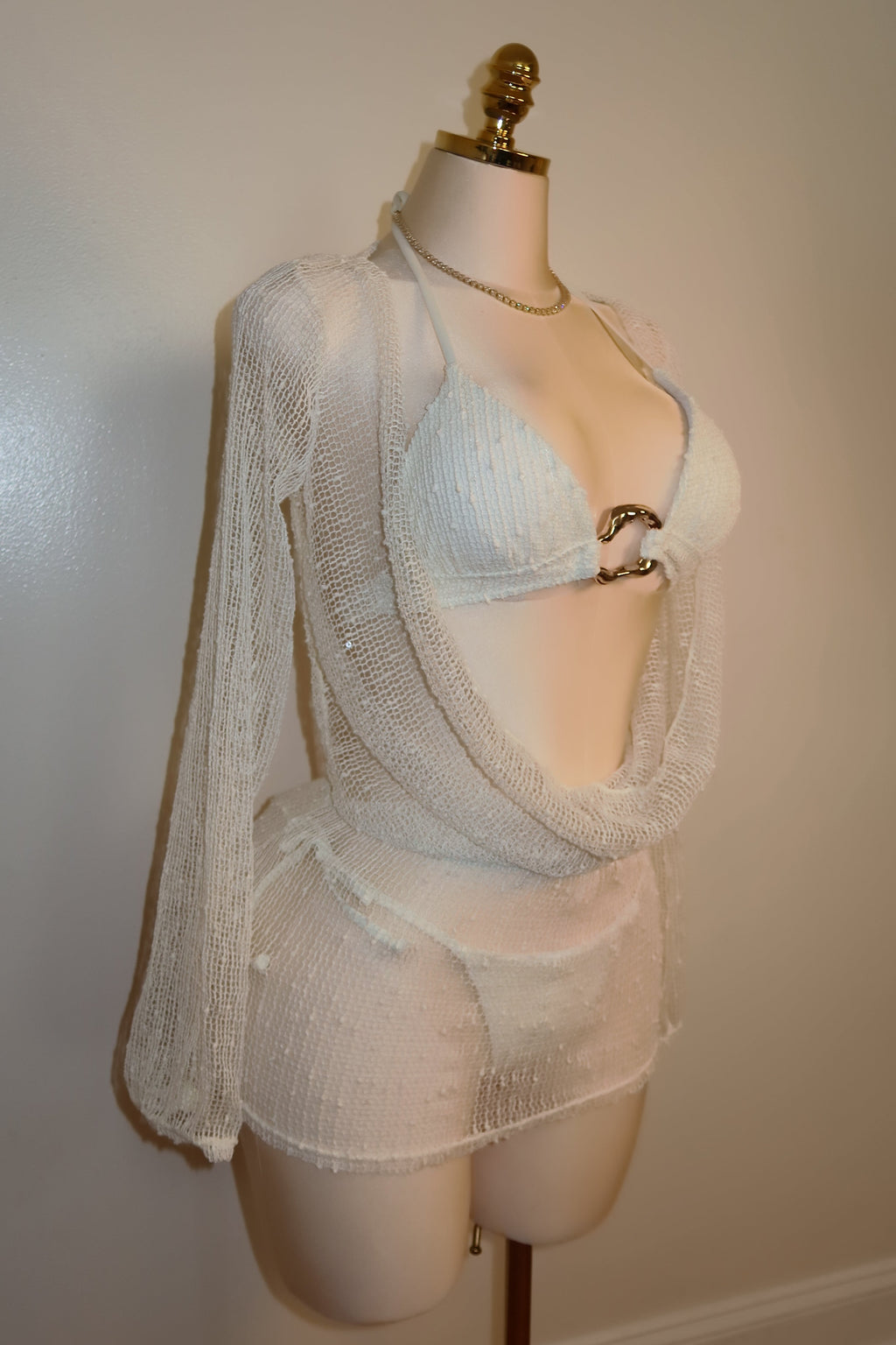 The Pearl White Classic Bikini Set