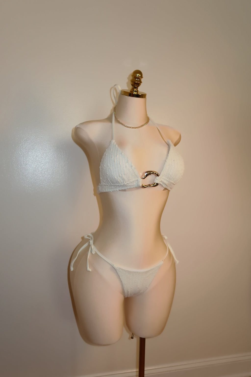 The Pearl White Classic Bikini Set