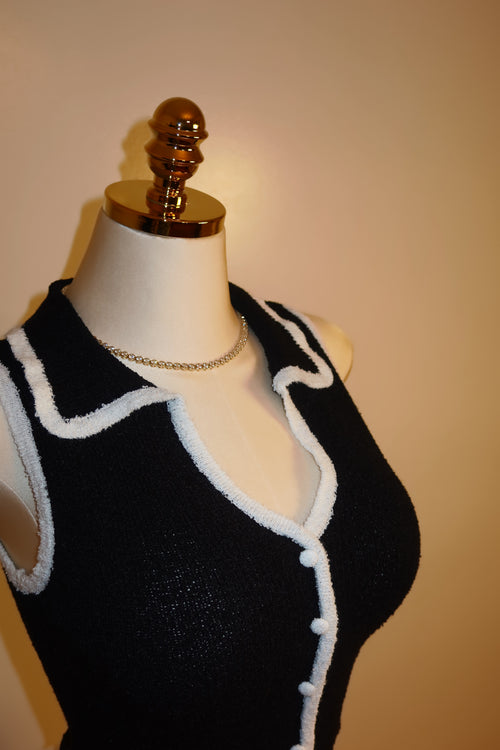 Signature V-Neck Button-Down Sweater Vest